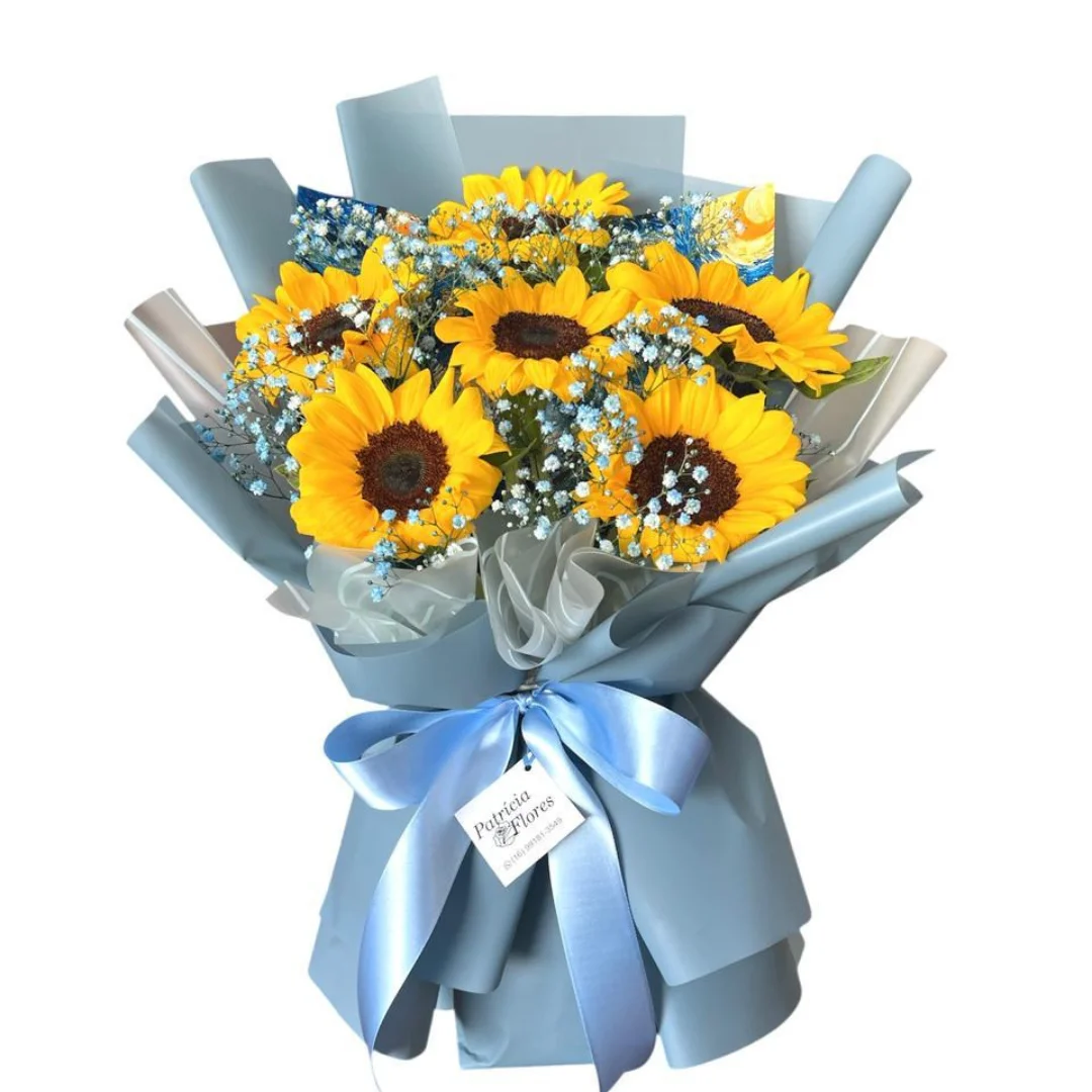 Buque Linha Premium Coreano com 6 Girassóis .